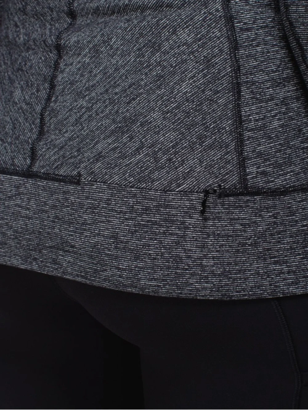 Lululemon Race Your Pace Long Sleeve Wee Stripe Black Heathered Black Size 2